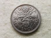 Elizabeth II, Sixpence 1953, AUNC, CS10516