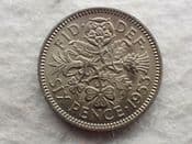Elizabeth II, Sixpence 1953, AUNC, CS12548
