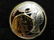 Emblems of Britain, Silver Plated Medal (Inset 50p), No COA, OS1583