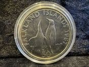 Falkland Islands, 50 Pence 1987 (WWF), No COA, OS635