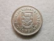 Falkland Islands, One Pound 1987, VF, CS10283