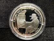 Falkland Islands, Silver (.925), 28.28g 2005 50p (Churchill, Artist), No COA, OS1664