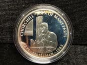 Falkland Islands, Silver (.925), 28.28g 2005 50p (Churchill, Statesman), No COA, OS1672