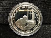 Falkland Islands, Silver (.925), 28.28g 2005 50p Coin (Churchill, Author), No COA, OS1657