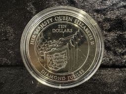 Fiji, 10 Dollars 2012 (QEII Diamond Jubilee), No COA, OS669