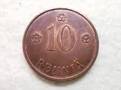 Finland, 10 Pennia 1924, GVF, CS10419