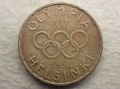 Finland, Silver (.500), 500 Markkaa 1952 H (Olympic Games), Scarce, AVF, CS12588