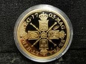 Five Guineas 1703, Gold Plated Modern Replica, OS1012