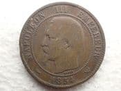 France, 10 Centimes 1854 W, AF, CS12869