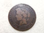 France, 10 Centimes 1872 A, Fair, CS11687