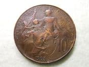 France, 10 Centimes 1903, VF, CS9053