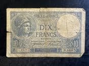 France, 10 Francs 1917, Poor, BKN2498