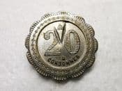 France, 20 Centimes Commerce Token, VF, CS6629