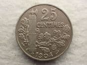 France, 25 Centimes 1904, AVF, CS12607