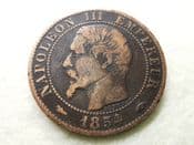 France, 5 Centimes 1854 A, F, CS9108