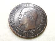 France, 5 Centimes 1855 W, Fair, CS9335