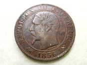 France, 5 Centimes 1856 B, VF, CS8917