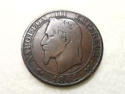 France, 5 Centimes 1862 K, F, CS9175