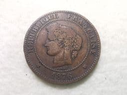 France, 5 Centimes 1876 A, F, CS10196