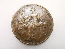 France, 5 Centimes 1904, VF, CS3431