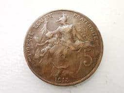 France, 5 Centimes 1915, GF, CS3645