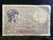 France, 5 Francs 1939, VG, BKN2376