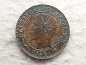 France, Two Centimes 1856 K, Stained VF, CS13215
