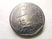 France, Two Francs 1993 (Jean Moulin), VF, CS9479