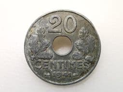 France, Vichy State, 20 Centimes 1941, F, CS2840