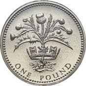 GB, £1, 1989 (Scottish Thistle), Circulated, Choose Quantity