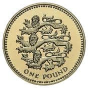 GB, £1, 1997 (English Lions), Circulated, Choose Quantity