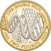 GB, £2 2003, DNA Helix, Circulated, Choose Quantity