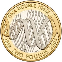 GB, £2 2003, DNA Helix, Circulated, Choose Quantity