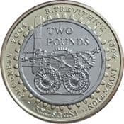 GB, £2 2004, Trevithick's Locomotive, Circulated, Choose Quantity