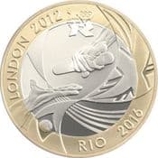 GB, £2 2012, Olympic Handover to Rio, Circulated, Choose Quantity