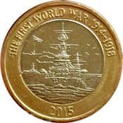 GB, £2 2015, WWI, The Royal Navy, Circulated, Choose Quantity