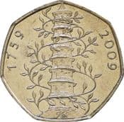 GB, 50p 2009, Kew Gardens, Circulated, Choose Quantity
