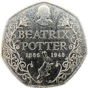 GB, 50p 2016, Beatrix Potter (Portrait), Circulated, Choose Quantity