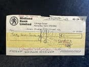 GB, Midland Bank, 1976 Cancelled Cheque, VG, BKN2431