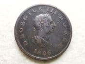 George III, Halfpenny 1806, Fair, CS12057