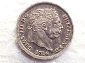 George III, Silver (.925), One Shilling 1816, GVF, CS13545