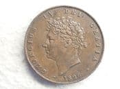 George IV, Halfpenny 1826, GVF Edge Knock, CS13447