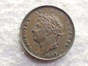 George IV, Third-Farthing 1827 (For use in Malta), GVF, CS13521