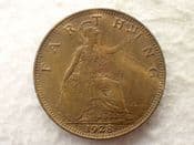 George V, Farthing 1928, GVF, CS14234
