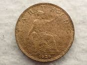 George V, Farthing 1929, AEF, CS12656