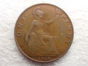 George V, One Penny 1918 KN, Stained F, CS12969