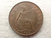 George V, One Penny 1936, EF, CS13609