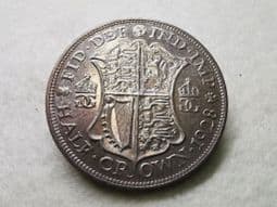 George V, Silver (.500), Halfcrown 1928, Toned AUNC, CS8191