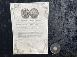 George V, Silver (.500), Threepence 1935, With COA, OS715