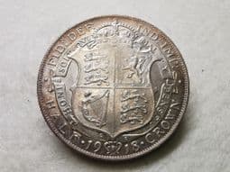 George V, Silver (.925), Halfcrown 1918, EF, CS8196